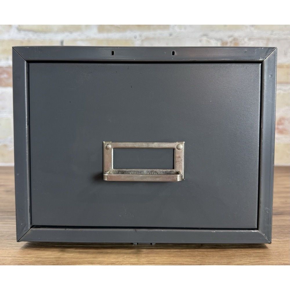 Vintage Steelmaster 5x8 Steel Index Card File Drawer Gray Metal Cabinet USA - Picture 2 of 16